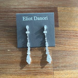 Eliot Danori linear drop earrings, oval and pear style